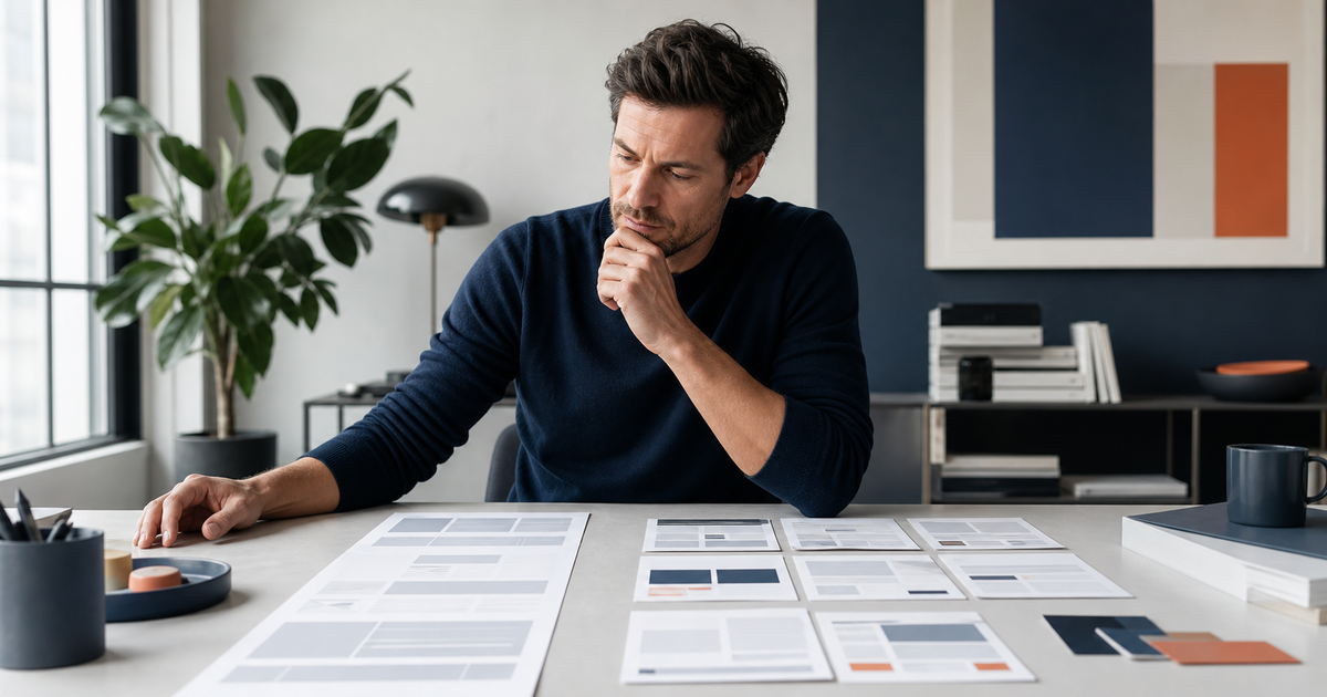 Professionista che confronta la struttura di un sito one page con quella di un sito multipagina