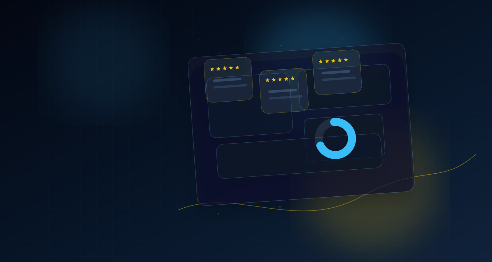 Schermata illustrata con recensioni e feedback clienti