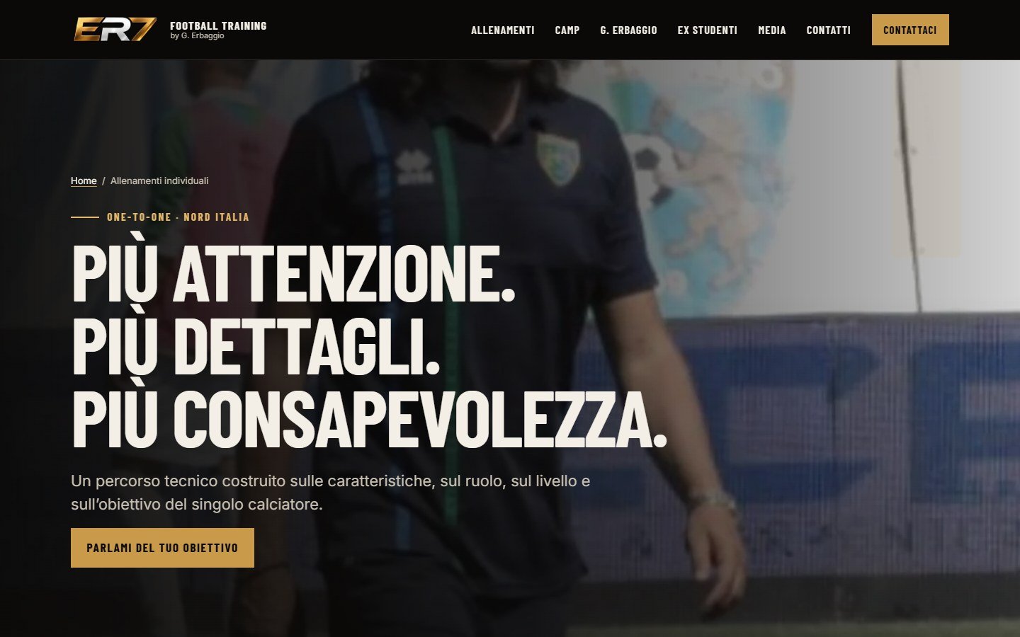 Pagina dedicata agli allenamenti individuali ER7