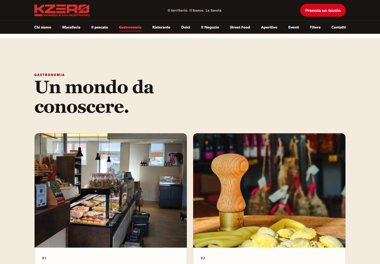 The deli section and its detailed pages