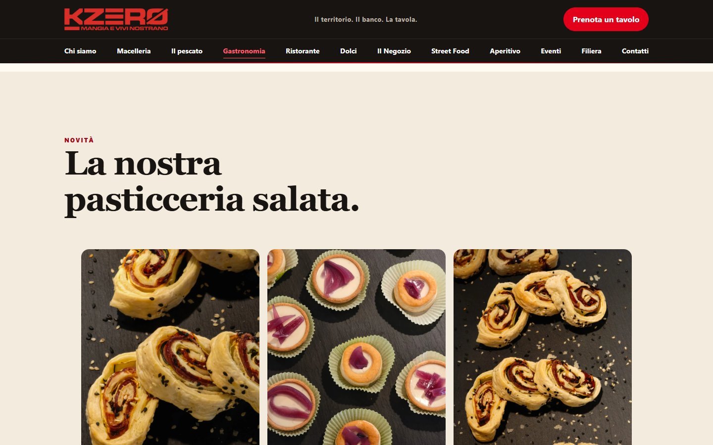 Photographs of savoury pastries
